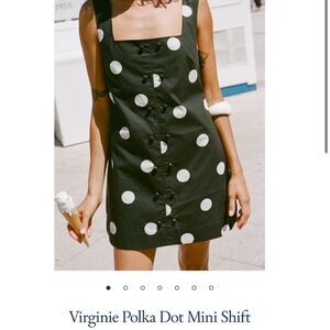 Ciao Lucia Black and White Polka Dot Mini Dress